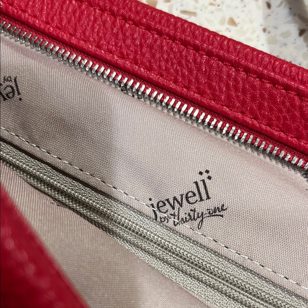 Thirty One Jewell Midway Hobo Very Cherry Pebble shoulder purse - Picture 2 of 7